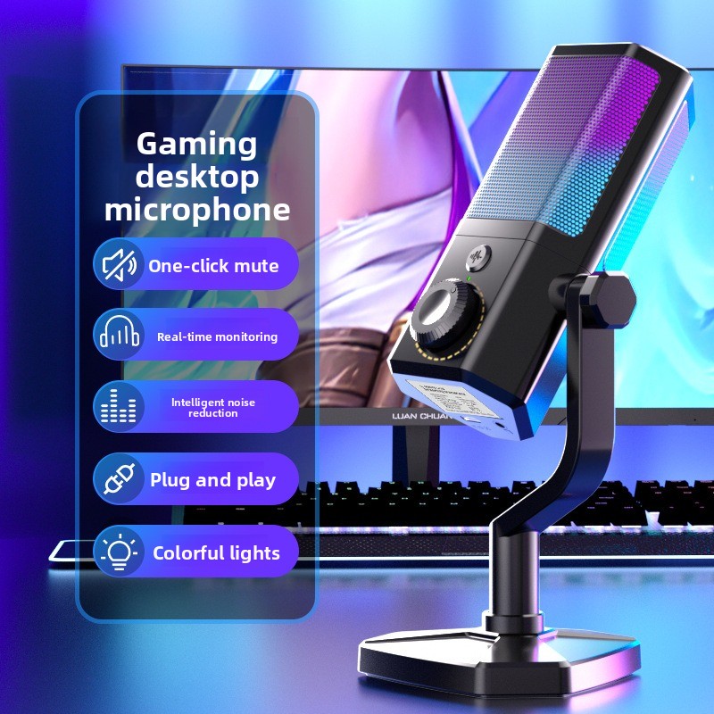 Esports & Gaming Optics Gmbh - ميكروفون RGB للألعاب والبث المباشر مع