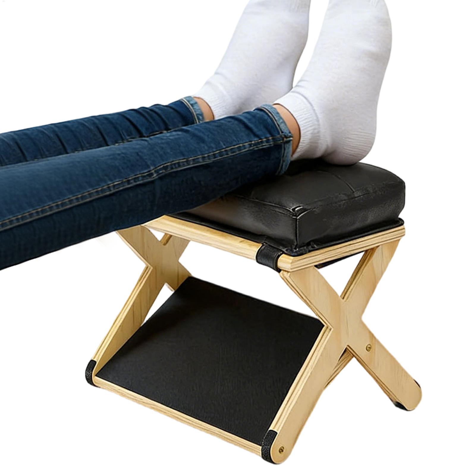 Footrest Under Desk - مسند قدم خشبي مزدوج الطبقات غير