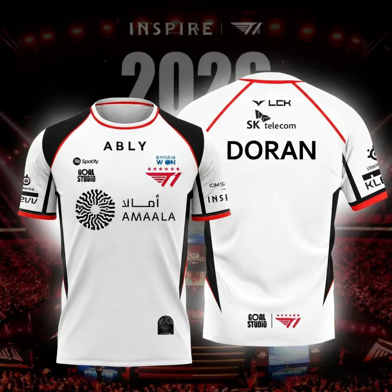 2026-2027 قميص فريق T1 ESPORTS - مراجعة Esports Gaming Sleeve وسعره